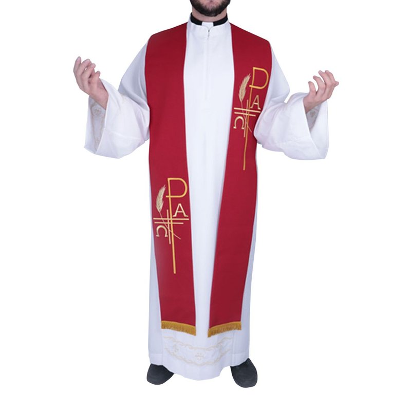 estola sacerdota 304 880ab vermelha