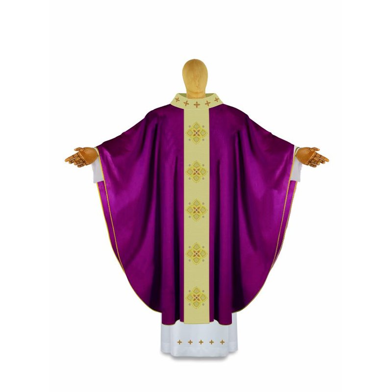 casula sacerdos shantung roxo 509 3026